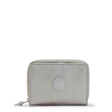 Portfele Kipling Money Love Metallic Small Wallet Srebrne | PL 1008RV